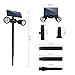 Solar Spotlight, Hallomall Dual Head Adjustable Solar Wall /In-ground 2-in-1 Outdoor Lights, 350Lumens Max 6LED Waterproof Landscape Lighting for Pathway Driveway Deck Lawn