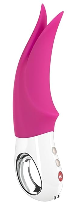 Fun Factory Vibrator Volta - Stimulator mit zwei Spitzen für sie und ihn, Paar-Vibrator aus Silikon, wiederaufladbar, wasserfest, lila