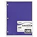 Mead Spiral Notebook, College Ruled, 1 Subject, 100 Sheets, Assorted Colors (06622)