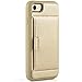 ZVE Case for Apple iPhone 8 and iPhone 7, 4.7 inch, Slim Leather Wallet Case with Credit Card Holder Slot Pocket Protective Case Cover for Apple iPhone 7/8 - Gold