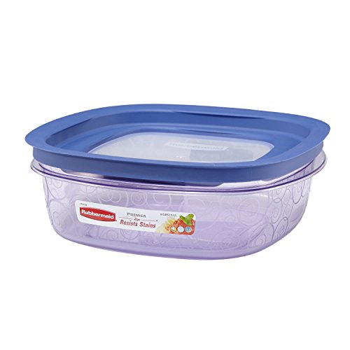 Rubbermaid Easy Find Lid Premier Food Storage Container, Purple, 9cup