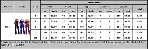 VLUNT Women's Elegant One Shoulder Jumpsuit Slit Long Sleeve High Waisted Wide Leg Long Pants Romper with Belt - Thumbnail 4