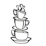 ShungHO Creative Coffee Cup Wall Decal Stickers Wall Decoration for Dining Room,Sitting Room and Kitchen