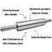 Stainless Steel Rolling Pin (2.4 X 17.6 Inch) for Baking Bakery Cookies Chapati Fondant Dough Pastry Pizza Pie - Non-Stick & Zero Maintenance - Metal Rolling Pin By Funwhale