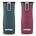 Contigo AUTOSEAL West Loop Vacuum-Insulated Stainless Steel Travel Mug, 16 oz, 2-Pack, Chard and Passion Fruit