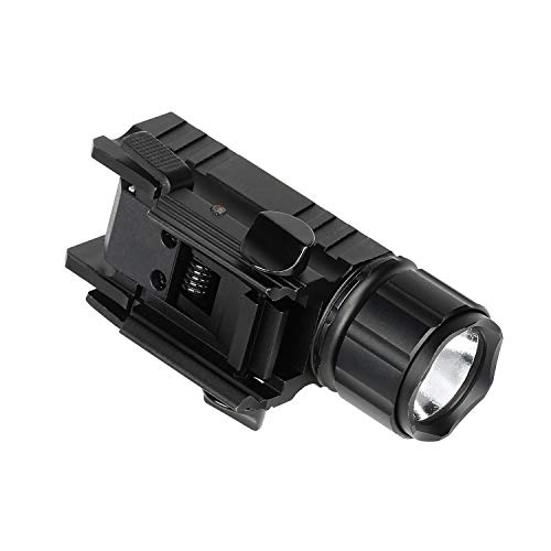 GOHIKING Tactical LED Handgun Light 200 Lumens Strong Quick Flicker Picatinny/Weaver Rail Flashlight w/Sliding on/Off Switch - Thumbnail 3