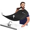 Beard Bib Apron, Beard Hair Clippings Catcher for Shaving and Trimming, Grooming Cape Apron with 4 Suction Cups…