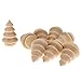 TINKSKY 10pcs Blank DIY Wooden Christmas Tree Peg Dolls Party Cake Toppers Christmas Decoration