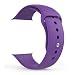 Teslasz Apple Watch Band,Soft Silicone Replacement Sport Wristbands Straps for Apple Watch (Dark Purple 38 MM)