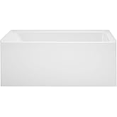 Voltaire 54 x 30 Skirted Right Drain Soaking Alcove Bathtub in Glossy White