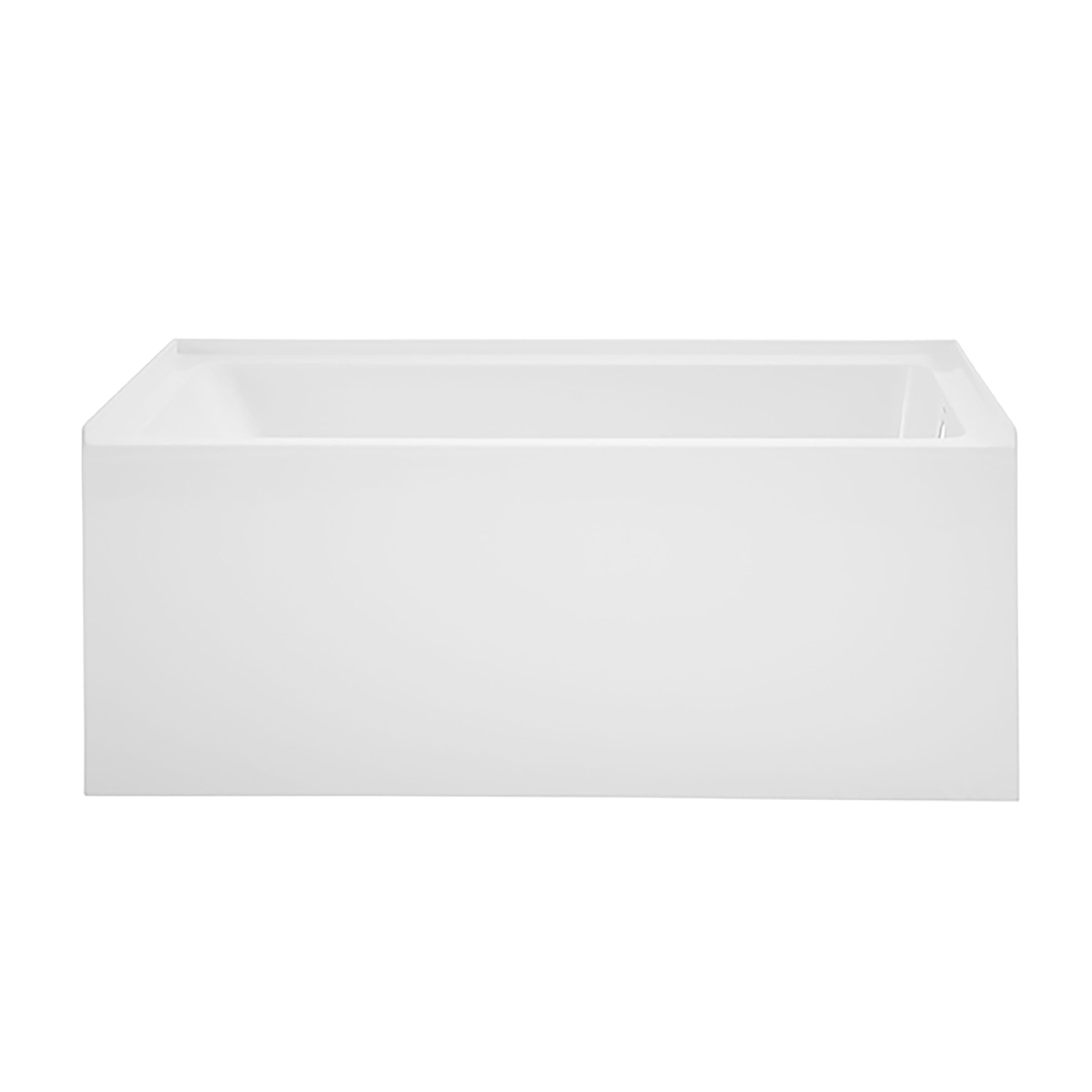 Photo 1 of **CUT DAMAGE**Voltaire 54 x 30 Skirted Right Drain Soaking Alcove Bathtub in Glossy White