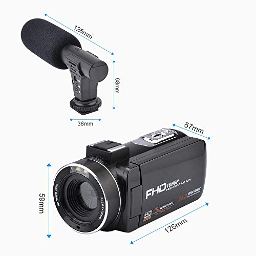 Videocmara-Cmara-de-Video-Full-HD-1080P-CamKing-240MP-16X-Cmara-de-Video-Digital-con-Micrfono-Externo-y-30-Pulgadas-IPS-Pantalla-Tctil-Zoom-Cmara-Digital-Grabadora