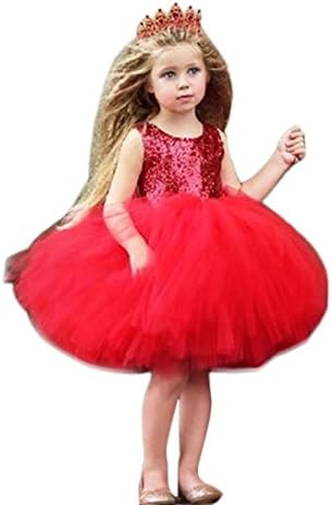 ARINLA Infant's child baby heart ed party Princess tulle dress clothes