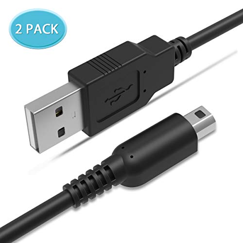 2 Pack 4FT 6amLifeastyle 3DS USB Charger Cable, Power Charging Lead for Nintendo New 3DS XL/New 3DS/ 3DS XL/ 3DS/ New 2DS XL/New 2DS/ 2DS XL/ 2DS/ DSi/DSi XL Bule/Red/Yellow/Black