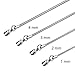 VNOX Stainless Steel 1mm-4mm Round Snake Chain Necklace for Women Girl