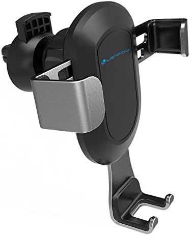 LENPOW Cell Phone Holder for Car, Gravity Auto-clamping Air Vent Car Phone Mount Holder Cradle for iPhone X / 8 / 8 Plus / 7 / 7 Plus, Samsung Galaxy S9 / S9 Plus / S8 / S8 Plus and more – up to 6.2"
