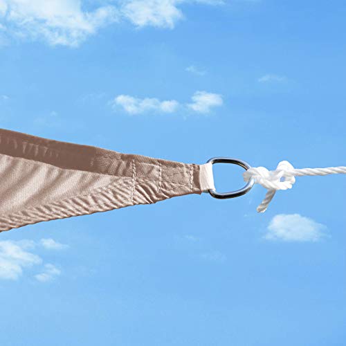 SONGMICS Sonnensegel 4 x 6 m, wasserfest bis mindestens 1000 mm Wassersäule, 93% UV-Schutz, Sonnenschutz aus reißfestem… – Bild 7