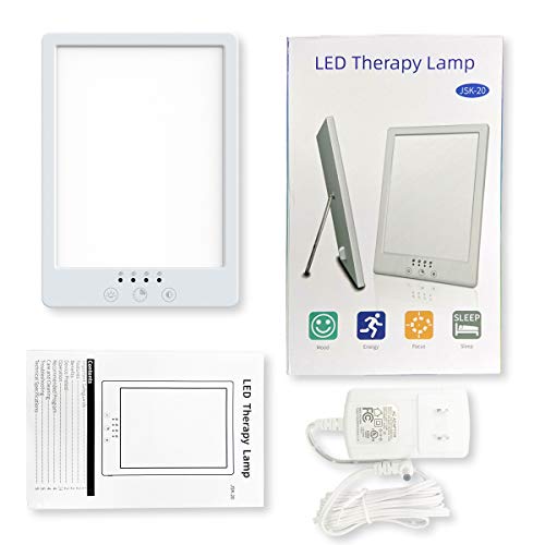 Light Therapy Lamp, AGKupel LED Bright White Therapy Light - UV Free 10000 Lux Brightness Timer Function with 3 Adjustable Brightness Levels Touch Control for Home Office Use