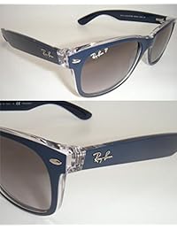Auténtico Ray-Ban New Wayfarer RB 2132 6053   M3 55 mm Azul   Gris degradado Polarizado