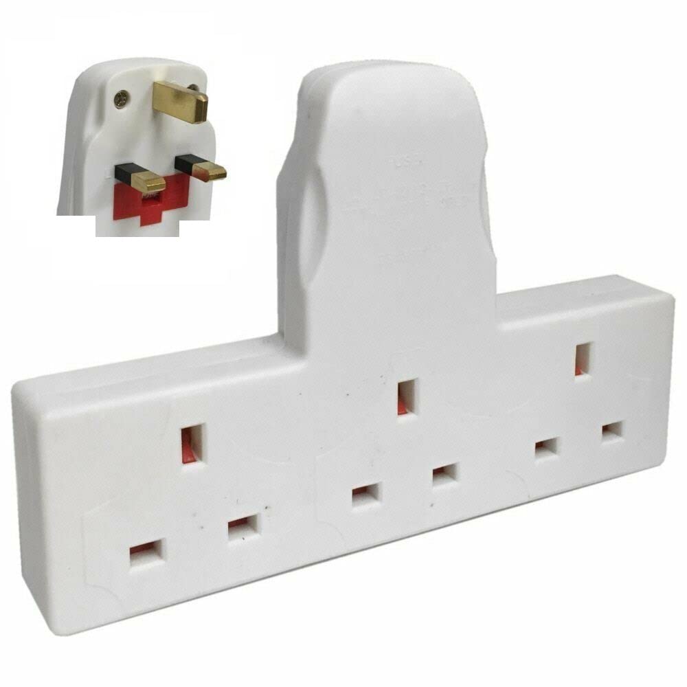 Tabsy 3 WAY GANG SOCKET EXTENSION MULTI PLUG IN MAINS SOCKET 13A AMPS