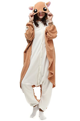 Adults Kigurumi Flying Squirrel Onesie Pajama Cute Animal Costume Cospaly Partywear