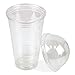 Fit Meal Prep 100 Pack 24 oz Disposable Plastic Coffee Cups with Dome Lids, To Go Iced Coffee Cups with Lids, BPA Free Clear Parfait Cups for Party, Smoothie, Bubble Boba, Juice, Milkshake