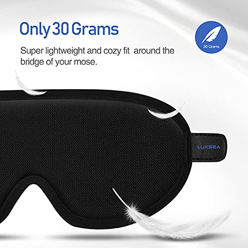 Luxsea Sleeping mask, 3D Contoured Cup Weighted Eye Mask, Night
