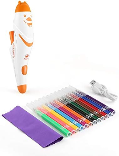 Kaczmarek Electrical Spray Artwork Pen，Airbrush Marker Set Watercolor Paint Pen Create Watercolor Impact – Greatest for Coloring E book/Manga/Comedian/Calligraphy（Colour Random）