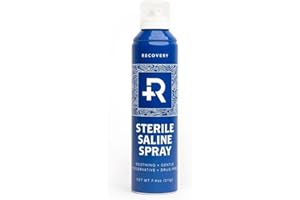 Recovery Aftercare Saline Piercing Aftercare Spray – Sterile Saline Solution for Ear, Belly & Nose Piercings – Removes Dirt & Debris – Soothing & Gentle Cleaner – Vegan & Preservative-Free (7.4 oz)