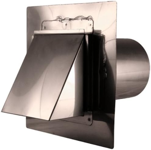 4" Stainless Steel Stucco Mount Hooded Dryer / Exhaust Vent w/ Damper &amp; Screen