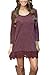 ChongXiao Women's Fashion Long Sleeve A-line Lace Stitching Trim Casual Tunic Dress (FBA)