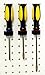WallPeg pegboard hooks – locking peg hooks – 50 peg kit for tool storage and craft organizer