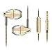 Headphones, Super Bass in-Ear Headphone with Mic, Wired Headset Earbuds Stereo & Remote Control Noise Reduction for Sports Running (Gold)