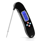 KOOZON Meat Thermometer Instant-Read Digital Cooking Thermometer With LCD Screen & Food-Grade Stainless Steel Probe -Outdoor Ovens BBQ Grill -Farhenheit & Celsius for Professional & Home Use