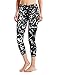 Baleaf Women's Tummy Control Workout Printed Yoga Capri Pants Hidden Pocket