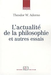 L' actualité de la philosophie