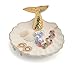 Jojuno Fish Tail Ring Holder Dish Ceramic Jewelry Pate Decor Dish Jewelry Organizer, 4.3in x 3.5in