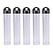 BENECREAT 30 Pack 0.85oz Clear Plastic Tube Bead Containers Liquid Containers with Black Screw-Top Lid & Cylindrical Bottom, Easy to Stand and Place (Diameter 0.78