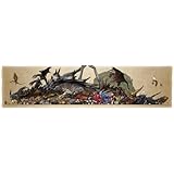 Monster Hunter Poster by Silk Printing # Size about (140cm x 35cm, 56inch x 14inch) # Unique Gift # CD66F2
