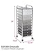 ECR4Kids 10-Drawer Mobile Organizer, Grey