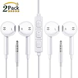 Earbuds,Earphones,Headphones,in Ear Earphones,Ear Buds Wired with Mic Compatible foriPhone 8/8 Plus/X/Xr/Xs/7/7 Plus/Samsung Galaxy S9 Edge 8/Huawei/LG/BlackBerry Mobile Devobile Device