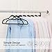 SONGMICS Velvet Hangers, Set of 50 Clothes Hanger with Rose Gold Swivel Hook, Non-Slip, and Space-Saving, 0.2-Inch Thick, 17.1-Inch Long for Coat, Shirt, Dress, Pants, Tie, Black UCRF21BK50
