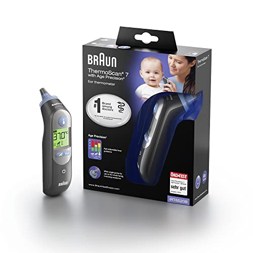 Braun Thermoscan 7 Thermomètre Auriculaire avec Age Precision, Irt6520Bwe
