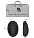 TENMOS Mini Rechargeable Wireless Mouse, 2.4GHz Optical Travel Mouse Silent Wireless Computer Mice with USB Receiver, Auto Sleeping, 3 Buttons, 1000 DPI Compatible with Laptop, PC, Chromebook (Black)