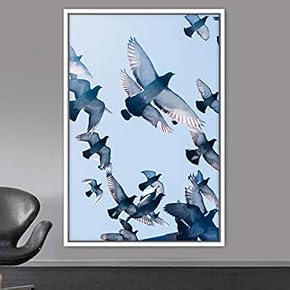 signwin Framed Canvas Wall Art Flock of Birds...