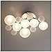 Lilypad Contemporary Modern Ceiling Light Semi-Flush Mount Fixture Chrome 19 1/4