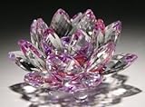 1 X 5'' Purple Color Delicate Decorative Crystal Lotus Flower by HP
