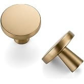 HOME EDIT Champagne Bronze Cabinet Knobs Zinc Pulls Round-5 Style, 10 Pack | Smooth Feel,Versatile Style,Classic Design,Single Hole, Screws Included, for Kitchen, Bathroom, Closet, and Dresser
