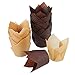 Hotop Tulip Baking Cups Cupcake Muffin Liner for Weddings, Birthdays, Baby Showers, Brown and Natural, 100 Count