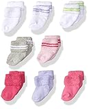 Luvable Friends 8 Pack Newborn Socks, Pink